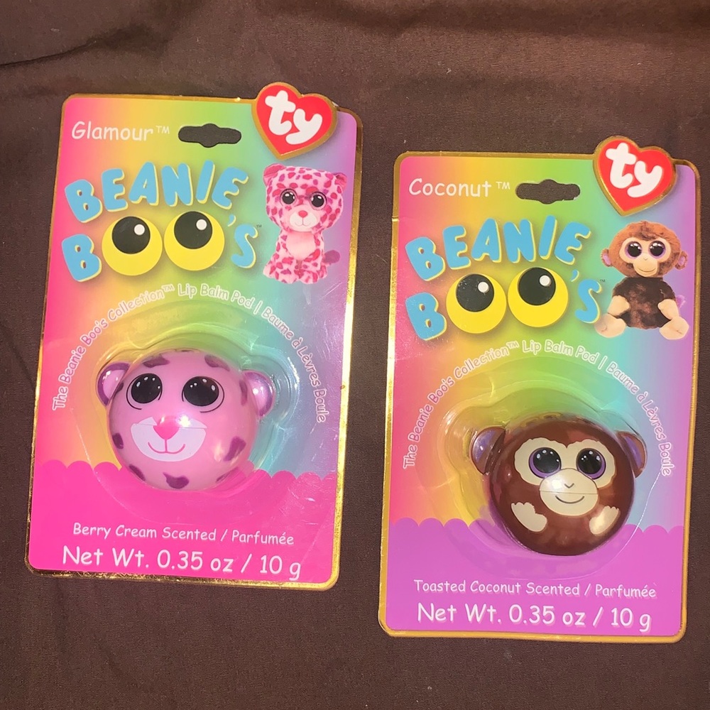 2 TY BEANIE BOOS LIP BALM. Glamour & Coconut. NEW